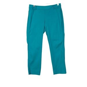 WHBM Pants Womens 8R Teal Perfect Form Slim Ankle Career Cotton‎ Stretch Blend